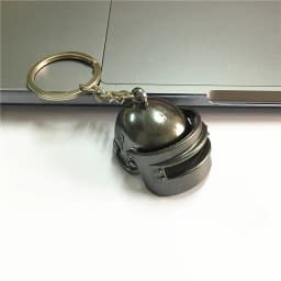 1pc Funky Zinc Alloy Helmet Keychain, Metal Key Ring, Unplated, Non-Braided, Ideal Christmas Gift for Ages 14+