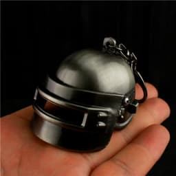 1pc Funky Zinc Alloy Helmet Keychain, Metal Key Ring, Unplated, Non-Braided, Ideal Christmas Gift for Ages 14+