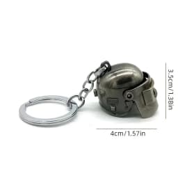 1pc Funky Zinc Alloy Helmet Keychain, Metal Key Ring, Unplated, Non-Braided, Ideal Christmas Gift for Ages 14+