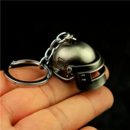1pc Funky Zinc Alloy Helmet Keychain, Metal Key Ring, Unplated, Non-Braided, Ideal Christmas Gift for Ages 14+