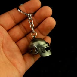 1pc Funky Zinc Alloy Helmet Keychain, Metal Key Ring, Unplated, Non-Braided, Ideal Christmas Gift for Ages 14+