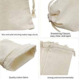 5/10/20 Pcs/Lot Reusable Natural Cotton Storage Bags Christmas Wedding Gifts Candles Drawstring Pouches Home Organizer Dustbag