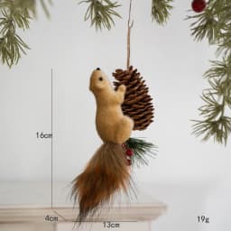 1/9PCS Artificial Squirrel Christmas Tree Fake Squirrel Climbing Pet Holiday Party Props Outdoor Christmas Decorations