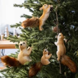 1/9PCS Artificial Squirrel Christmas Tree Fake Squirrel Climbing Pet Holiday Party Props Outdoor Christmas Decorations