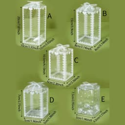 10Pcs Transparent PVC Box Plastic Candy Favor Gift Packaging Boxes for Wedding Birthday Party Christmas Gift Wrapping