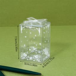 10Pcs Transparent PVC Box Plastic Candy Favor Gift Packaging Boxes for Wedding Birthday Party Christmas Gift Wrapping