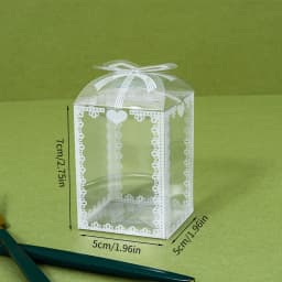 10Pcs Transparent PVC Box Plastic Candy Favor Gift Packaging Boxes for Wedding Birthday Party Christmas Gift Wrapping