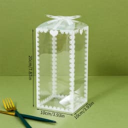 10Pcs Transparent PVC Box Plastic Candy Favor Gift Packaging Boxes for Wedding Birthday Party Christmas Gift Wrapping