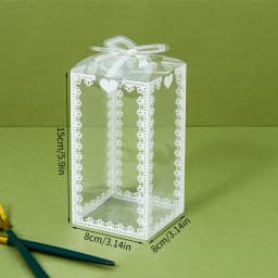 10Pcs Transparent PVC Box Plastic Candy Favor Gift Packaging Boxes for Wedding Birthday Party Christmas Gift Wrapping