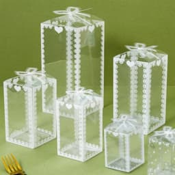 10Pcs Transparent PVC Box Plastic Candy Favor Gift Packaging Boxes for Wedding Birthday Party Christmas Gift Wrapping