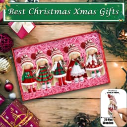 18/12pcs Artificial Wood Christmas Doll Figurines 2D Flat Characters with Traditional Outfits for Decorations Christmas Decor
