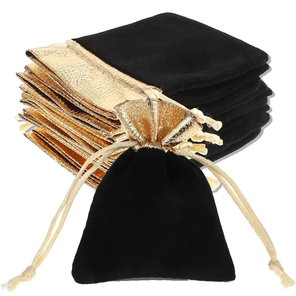 10pcs Velvet Drawstrings Gift Bags Jewelry Pouches Candy Bolsitas para Recuerdos Velvet Party Favors Present Pouch for Christmas