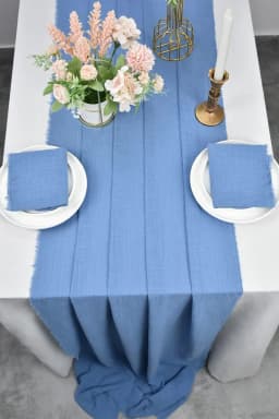 Gauze Cotton Wedding Table Runner Sage Retro Burr Texture Dining Napkins Gift Kitchen Table Runners Home Christmas Table Decor