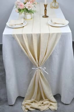 Gauze Cotton Wedding Table Runner Sage Retro Burr Texture Dining Napkins Gift Kitchen Table Runners Home Christmas Table Decor