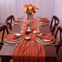 Gauze Cotton Wedding Table Runner Sage Retro Burr Texture Dining Napkins Gift Kitchen Table Runners Home Christmas Table Decor