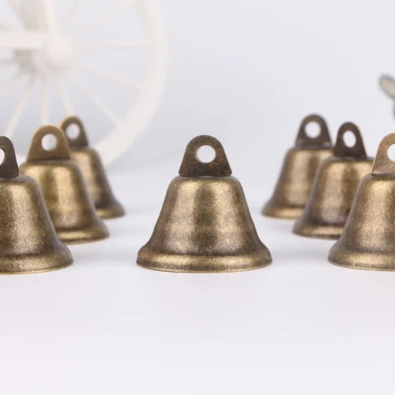 5/10pcs Iron tinplate 38mm Christmas Decoration Jingle Bells Pet Pendants Hanging for Festival Party Making Wind Chimes Decor