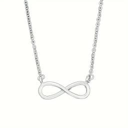 Fashion 8-word Shaped Necklace Charm Infinity Symbol Titanium Steel Pendant Necklace Christmas Birthday Gift