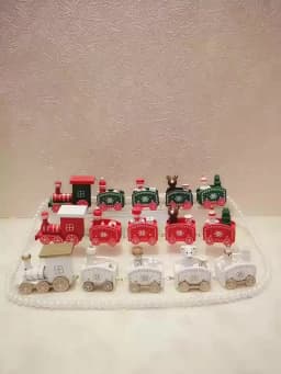 Mini Christmas Train Plastic Christmas Train Toys Christmas Decorations for Home 2025 Cristmas Ornament Gift Happy New Year 2025