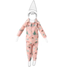 37cm Christmas Doll Pajama Sleeping Robe Christmas Clothing Baby Doll Clothing Toy Christmas Gift Bathrobe Doll Dress up Clothin