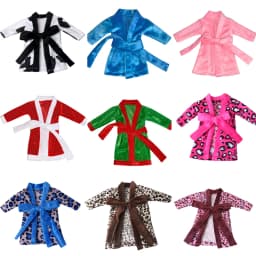 37cm Christmas Doll Pajama Sleeping Robe Christmas Clothing Baby Doll Clothing Toy Christmas Gift Bathrobe Doll Dress up Clothin