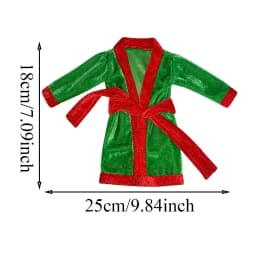 37cm Christmas Doll Pajama Sleeping Robe Christmas Clothing Baby Doll Clothing Toy Christmas Gift Bathrobe Doll Dress up Clothin