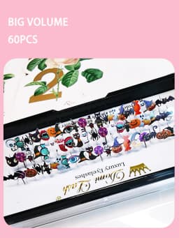 D Curl 60 Pcs 3D Halloween Cosplay Eyelash Extension New Fashion Christmas Glitter Soft Mink False Eyelash Individual Lashes