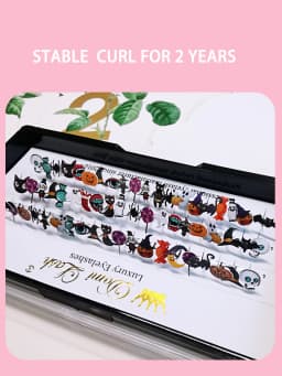 D Curl 60 Pcs 3D Halloween Cosplay Eyelash Extension New Fashion Christmas Glitter Soft Mink False Eyelash Individual Lashes