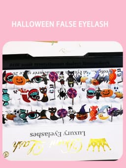 D Curl 60 Pcs 3D Halloween Cosplay Eyelash Extension New Fashion Christmas Glitter Soft Mink False Eyelash Individual Lashes