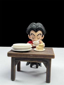 Dragon Ball Z Vegeta Figure Son Goku eating 8cm Pvc Action Figures Collection Model Toys Christmas Gifts