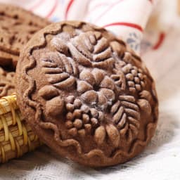 1PC Wood Cookie Mold with Flower Patterns, Christmas 3D DIY Carved Embossed Cookie Cutter Moulds for Baking, Fondant Biscuit