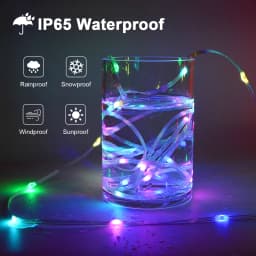 Smart RGBIC LED Strip Light, Bluetooth, USB, 20m, Waterproof, String Light, Room, Outdoor, Garden, Fairy Lights, Christmas Decor