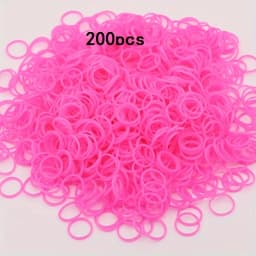200pcs Rubber Loom Bands DIY Bracelets Wristband Silicone Rubber Hairbands Craft Kit Toys Birthday Christmas Gift Party Supplies