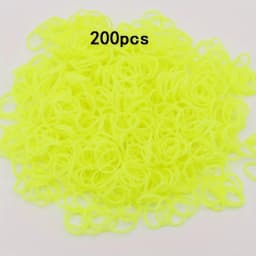 200pcs Rubber Loom Bands DIY Bracelets Wristband Silicone Rubber Hairbands Craft Kit Toys Birthday Christmas Gift Party Supplies