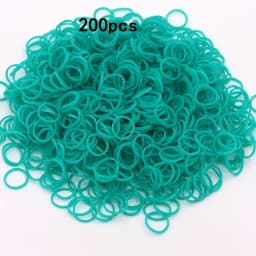 200pcs Rubber Loom Bands DIY Bracelets Wristband Silicone Rubber Hairbands Craft Kit Toys Birthday Christmas Gift Party Supplies