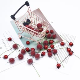 50/100Pcs Christmas Party Decoration Pomegranate Fruit Home Wedding Bridal Accessory Decorative Flowers Wreath Artificial Plants