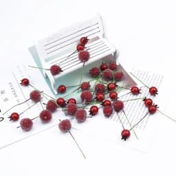50/100Pcs Christmas Party Decoration Pomegranate Fruit Home Wedding Bridal Accessory Decorative Flowers Wreath Artificial Plants
