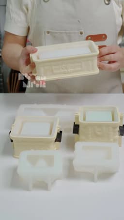 Gingerbread Cottage Candle Jar Concrete Silicone Mold DIY Christmas Candle Vessel Jesmonite Mould Xmas Home Decoration