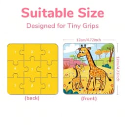 4-in-1 Wild Animals Jigsaw Puzzles for Kids Engaging & Educational Toys Christmas Birthday Gift for Boys Girls Family Activity