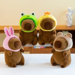 25cm Series Capybara Plush Simulation Capibara Anime Fluffty Toy Cute Doll Stuffed Animals Soft Doll Plush Christmas Gifts
