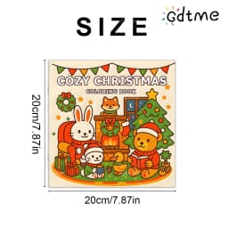 COZY CHRISTMAS Coloring Book -Thick Paper for Adults Teens - Stress Relief Creative Cute Drawing Book DIY Gift Idea