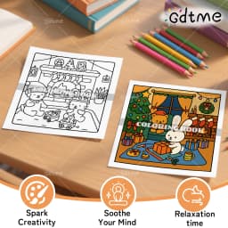 COZY CHRISTMAS Coloring Book -Thick Paper for Adults Teens - Stress Relief Creative Cute Drawing Book DIY Gift Idea
