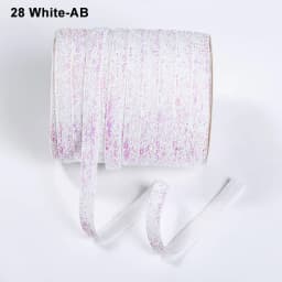 50Yard 10mm Multicolor Shimmer Velvet Ribbon Sparkle Glitter Ribbon For DIY Craft Christmas Gift Wrapping Wedding Decor