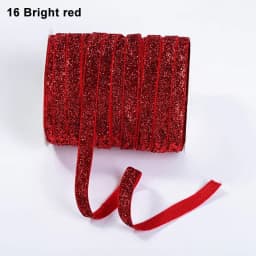50Yard 10mm Multicolor Shimmer Velvet Ribbon Sparkle Glitter Ribbon For DIY Craft Christmas Gift Wrapping Wedding Decor