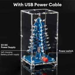 DIY LED Multicoloured Christmas Tree Kit DC5V LED Flashing Light Circuit Kit Electronic Fun Soldering Practice Kit