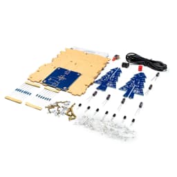 DIY LED Multicoloured Christmas Tree Kit DC5V LED Flashing Light Circuit Kit Electronic Fun Soldering Practice Kit