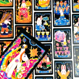New Tarot Deck 78pcs Cute Rabbit-themed Tarot Cards,Meditation & Divination & Collection Cards,Halloween and Christmas Gifts