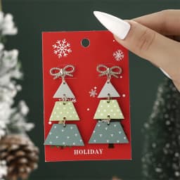 Christmas Drop Earrings For Women Shiny Rhinestone Santa Claus Xmas Tree Snowman Elk Snowflake Long Tassel Dangle Earring Gifts