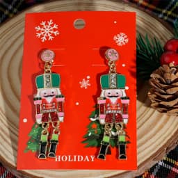 Christmas Drop Earrings For Women Shiny Rhinestone Santa Claus Xmas Tree Snowman Elk Snowflake Long Tassel Dangle Earring Gifts