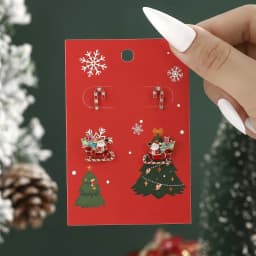 Christmas Drop Earrings For Women Shiny Rhinestone Santa Claus Xmas Tree Snowman Elk Snowflake Long Tassel Dangle Earring Gifts