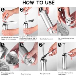 Cookie Press Gun and Icing Set Christmas Spritz Alloy Churro Maker With 4 Pastry Tip 20 Discs Biscuit Mold Tool